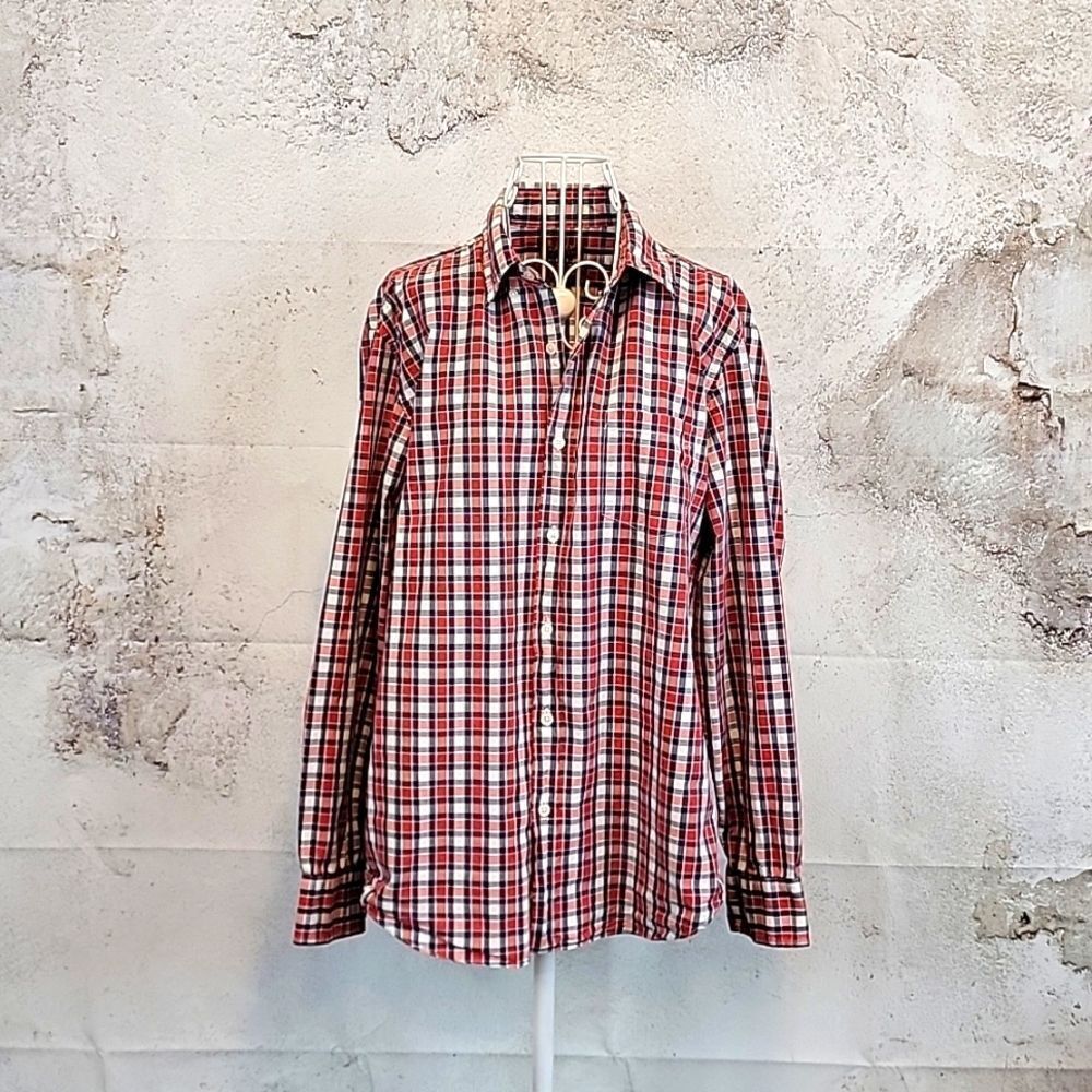 Blue by Pronto Uomo checkered plaid button-down shirt Men's Size L